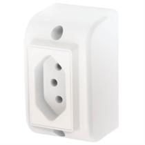 Tomada 2P+T 10A 250 Volts Sobrepor - 2549 - FAME