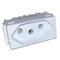 Tomada 2P+T 10A/250V Aria Branca - Tramontina Tomada 2P+T 10A/250V Aria Branca - Tramontina