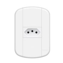 Tomada 2P+T 10A/250V Blanc+ Fame Alta Resistência e Segurança Tomada 2P+T 10A/250V Blanc+ Fame Alta Resistência e Segurança