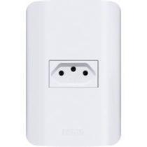 Tomada 2P+T 10A 250V Branca Canoa Romazi