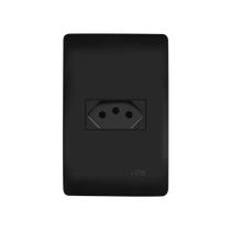 Tomada 2P+T 10A/250V Habitat Black - Fame