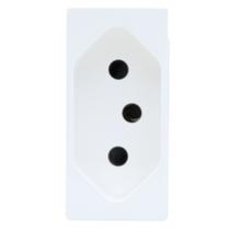 Tomada 2P + T 10A Branca N1136 BL Linha Unno ABB