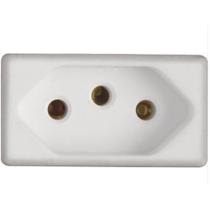 Tomada 2P+T 20 Ampères 250 Volts Baixa Branco - 57115038 - TRAMONTINA