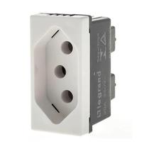 Tomada 2p t 20a 250v b.parafuso 1m branca 615060bc pial plus+