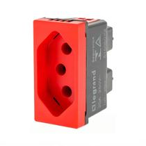 Tomada 2P+T 20A 250V B. Parafuso 1M Vermelha 615079VM Tomada 2P+T 20A 250V B. Parafuso 1M Vermelha 615079VM