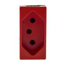 Tomada 2p t 20a 250v b.parafuso 1m vermelha 615079vm pial plus +
