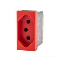 Tomada 2p+t 20a 250v b parafuso 1m vermelho pial legrand Tomada 2p+t 20a 250v b parafuso 1m vermelho pial legrand