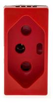 TOMADA 2P T 20A 250V B.PARAFUSO + PLACA PARA MOVEL 1 POSTO PRETA - 618519PT PIAL Plus+