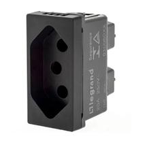 Tomada 2p+t 20a 250v borne parafuso 1m preto Tomada 2p+t 20a 250v borne parafuso 1m preto
