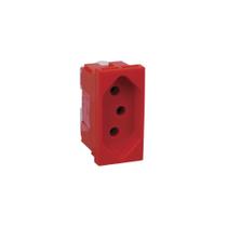 Tomada 2P+T 20A-250V Pb 680161 Vermelho 1 Modulo Zeffia Pial