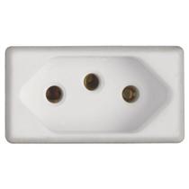 Tomada 2p+t 20a 250v tablet baixa branco - TRAMONTINA Tomada 2p+t 20a 250v tablet baixa branco - TRAMONTINA