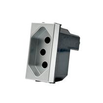 Tomada 2P+T 20A Antichoque Prata Zenit Abb