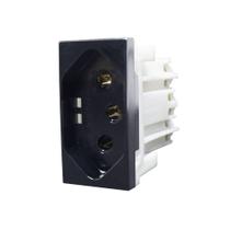 Tomada 2p+t 20a inova pró class black piano - Alumbra