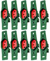 Tomada 2P+T 20a Vermelho Sem Placa Linha Prata Radial c/ 10