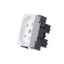 Tomada 2P + T Branca 20A 250V - MARGIRIUS