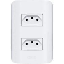 Tomada 2p+t canoa 2-tom 10a 250v romazi