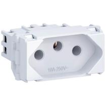 Tomada 2p+t Com 10 Ampères 250 Volts Branco - E011100110 - Wetzel