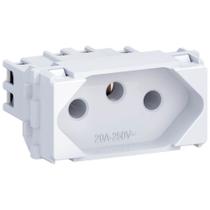 Tomada 2P+T com 20 Ampères 250 Volts Branco - E011100120 - WETZEL