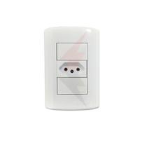 Tomada 2P+T Com Placa 4x2 Branca 10/20A 250V - pluzie