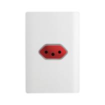 Tomada 2P+T Horizontal de 20 Ampères Vermelha da Linha Novara - 1200/44 - DICOMPEL