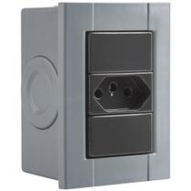 Tomada 2P+T Liz 10A 250V Termoplástico Acabamento Brilhante Branco Tramontina