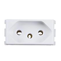 Tomada 2P+T NBR 10A/250V Branco - TRAMONTINA Tomada 2P+T NBR 10A/250V Branco - TRAMONTINA