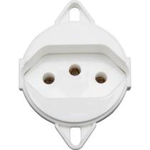 Tomada 2P+T para Tampa de Piso Tramontina 10 A 250 V Branca Tomada 2P+T para Tampa de Piso Tramontina 10 A 250 V Branca
