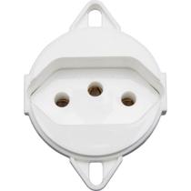 Tomada 2p+t Para Tampa De Piso Tramontina 20 A 250 V Branca Tramontina Tomada 2p+t Para Tampa De Piso Tramontina 20 A 250 V Branca Tramontina