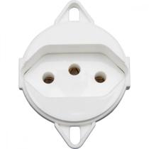 Tomada 2P+T para Tampa de Piso Tramontina 20 A 250 V Branca