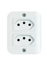 Tomada 2P+T Sobrepor Branco 20A 250V Romazi