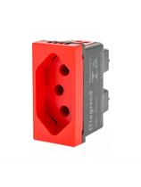 Tomada 2p+t20a B. Parafuso 1m Vermelha Pct /1