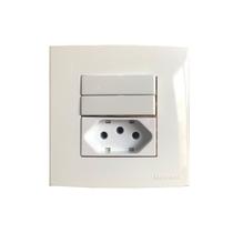 Tomada 3 Pinos 10a + Interruptor Duplo Paralelo Branco Móvel Marmore Drywall Gesso Granito Móveis Pedra Embutir Margirius Tomada 3 Pinos 10a + Interruptor Duplo Paralelo Branco Móvel Marmore Drywall Gesso Granito Móveis Pedra Embutir Margirius