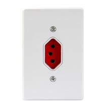 Tomada 3 Pólos 20a (Vermelho) Linha Gelo Radial