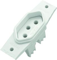 Tomada 3 Pólos 2P+T 10a Sistema X Branco S/ Placa Radial