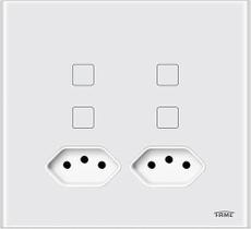 Tomada 4 Teclas Touch 2 Tom 2p+t 10a Inteligentes Wi-fi Branco Tomada 4 Teclas Touch 2 Tom 2p+t 10a Inteligentes Wi-fi Branco