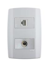 Tomada 4x2 1 Módulo Tv + 1 Módulo Rj45 Slim Ilumi Tomada 4x2 1 Módulo Tv + 1 Módulo Rj45 Slim Ilumi