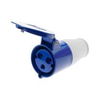 Tomada Acoplamento 2P+T 32A AZUL 6H 220/250V OMG 3256 Tomada Acoplamento 2P+T 32A AZUL 6H 220/250V OMG 3256
