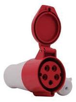 Tomada Acoplamento Plugue Ind 3p+n+t Vermelha 380v 16a - Fox Lux