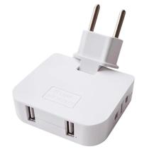 Tomada Adaptador Benjamin Dobrável 10A com 04 Entradas Duplo USB 10A