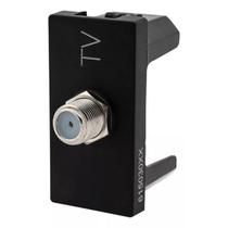 Tomada antena tipo f 1m preta pial plus + Tomada antena tipo f 1m preta pial plus +