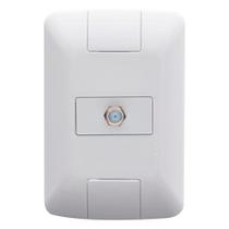 Tomada Aria Tramontina para Antena TV Sat com placa Branco