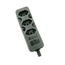 Tomada Barra 3 Saídas 20A 2P+T Preta