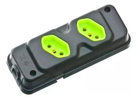 Tomada Barra C/ 2 Tomadas Dupla Robust 20a Resistente Fiolux Tomada Barra C/ 2 Tomadas Dupla Robust 20a Resistente Fiolux