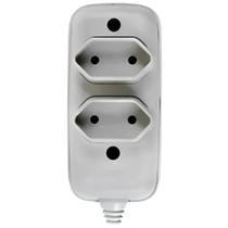 Tomada Barra Dupla Bipolar Ilumi 1632 10A 250V Cinza Instalação Residencial Comercial Eletricista Tomada Barra Dupla Bipolar Ilumi 1632 10A 250V Cinza Instalação Residencial Comercial Eletricista