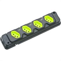 Tomada Barra Fiolux Quadrupla 2Polos+T20A Preto Tomada Barra Fiolux Quadrupla 2Polos+T20A Preto