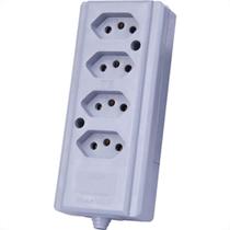 Tomada Barra Intern.Quadrupla 2Polos+T 20A Cinza Tomada Barra Intern.Quadrupla 2Polos+T 20A Cinza