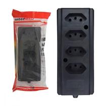 Tomada Barra Interneed 2 Polos +Terra Preta 10A. Quadrupla Tomada Barra Interneed 2 Polos +Terra Preta 10A. Quadrupla