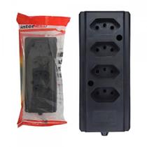 Tomada Barra Interneed 2 Polos +Terra Preta 10A. Quadrupla Tomada Barra Interneed 2 Polos +Terra Preta 10A. Quadrupla