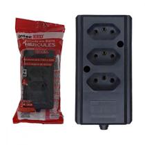 Tomada Barra Interneed 2 Polos +Terra Preta 20A. Tripla Tomada Barra Interneed 2 Polos +Terra Preta 20A. Tripla