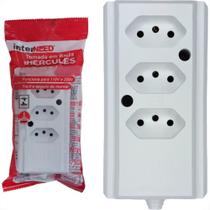 Tomada Barra Interneed 2P+T. Branca 10A. Tripla Tomada Barra Interneed 2P+T. Branca 10A. Tripla